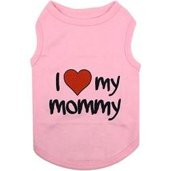 Parisian Pet Dog Cat Clothes Tee Shirts Mommys Boy, Daddys Girl, Big Brother, Big Sister, Little Brother, Little Sister, I Love Mommy, I Love Daddy