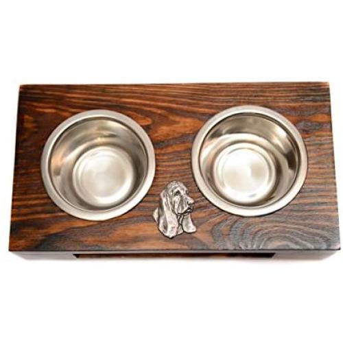 Basset Hound, a Dogs Bowl with a Relief from ArtDog