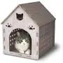 MadeTerra Wooden Kitty House Cat Shelter Fully Assembled Plywood Hide House for Cats, Rabbits and Small Dogs