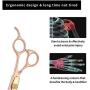 Purple Dragon 7.0'' 3 in 1 Gold Professional Pet Grooming Chunker Scissors - Downward Curved Shears and Dog Hair Cutting Scissor with Pet Comb for Pet Groomer or Family DIY Use