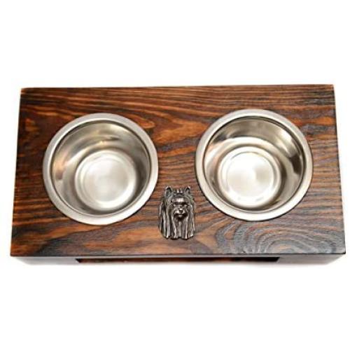 York Terrier, a Dogs Bowl with a Relief from ArtDog