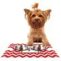 KESS InHouse Kess Original Monogram Chevron Red Letter P Feeding Mat for Pet Bowl, 18 by 13-Inch KESS InHouse Kess Original Monogram Chevron Red Letter P Feeding Mat for Pet Bowl, 18 by 13-Inch