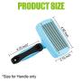 Kangrow Slicker Brush for Long Haired Cats and Dogs, Self Cleaning Pet Grooming Brush for Removing Matted Fur and Tangled Hair