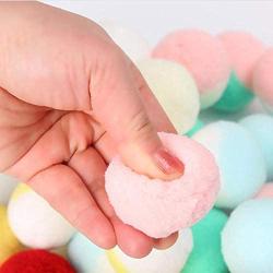 Krimo Pet Supplies, 1.8 Inches Diameter Pet Plush Ball Toys for Cats and Kittens, 1 Pc Handmade Colorful Eco-Friendly Cat Wool Balls, Color Random