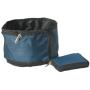 PET LIFE Wallet Folding Waterproof Zippered Collapsible Folding Travel Pet Dog Cat Bowl Feeder Waterer, One Size, Blue