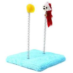 HEEPDD Cat Jumping Platform, Funny Cat Tree with Spring Mouse Ball Toy Kitty Scratching Chasing Spring Toys for Cats Puppy Kitty Kitten Pets Novelty Gift