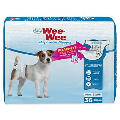 Four Paws Wee-Wee Disposable Dog Diapers 36 Count Small Four Paws Wee-Wee Disposable Dog Diapers 36 Count Small