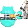 esonmus Cat Tumbler Toys, Cat Slow Feeder Toy Tumbler Shaped Food Dispensing Cat Interactive Toy Pet Treat Ball with Teasing Wand-Blue esonmus Cat Tumbler Toys, Cat Slow Feeder Toy Tumbler Shaped Food Dispensing Cat Interactive Toy Pet Treat Ball with Teasing Wand-Blue