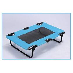 Pet Beds for Dog Cooling Elevated Dog Bed Teslin Mesh Pet Cot Moisture Proof Non-Slip Mat Sized for Small & Medium Pet 77x52x18cm Home for Cats Y