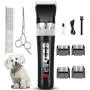JOEJOY Dog Clippers, USB Rechargeable Cordless Dog Grooming Kit 3-Speed Low Noise Electric 33 Teeth Blade Pet Hair Shears Trimmers Shaver Professional for Dogs and Cats with Thick & Heavy Coats