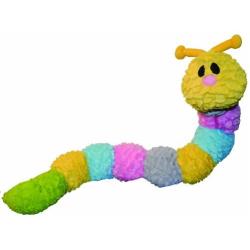 Patchwork Pet Pastel Caterpillar 35-Inch Squeak Toy for