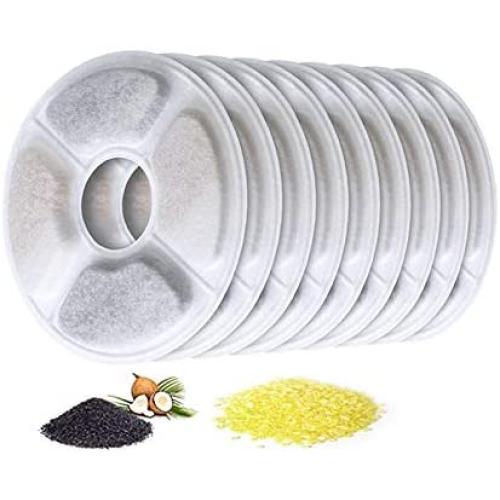 TUOWS Pet Fountain Filters Replacement Activated Carbon Filters for Cats and Dogs Automatic Water Dispenser