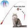 Yamaho Cat Worm Toys, (15 Packs) Interactive Cat Wand Replacement, Cat Wand Refill Attachments for Indoor Cats