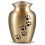 Best Friend Services Pet Urn - Ottillie Paws Memorial Pet Cremation Urns for Dogs and Cats Ashes Hand Carved Brass Memory Keepsake Urn