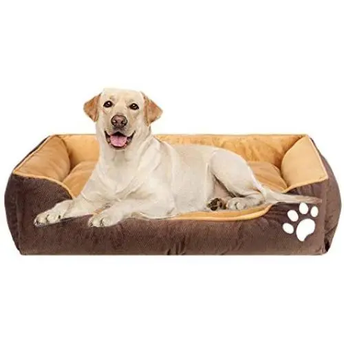 Pet Bed 32/24/7.2 Inches Orthopedic Memory Foam Dog Bed, Ideal for Small/Medium Pets, Rectangle Washable Pet Sofa Bed with Firm Breathable Cotton, Dogs, Cats, Deep Sleeping Orthopedic Bed(Brown/Black) Pet Bed 32/24/7.2 Inches Orthopedic Memory Foam Dog Bed, Ideal for Small/Medium Pets, Rectangle Washable Pet Sofa Bed with Firm Breathable Cotton, Dogs, Cats, Deep Sleeping Orthopedic Bed(Brown/Black)