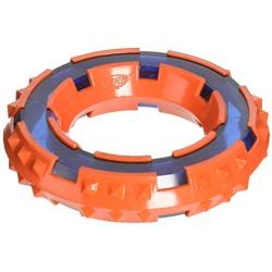 Nerf Dog Spike Ring Dog Toy, Frisbee, Lightweight, Durable and Water Resistant, 6 Inch Diameter, for Medium/Large Breeds, Single Unit, Blue/Orange