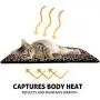 Thermal Cat Pet Dog Connectable Warming Bed Mat, Comfortable Nap, Sleeping and Crate Mat for Cats - Includes Buttons to Attach Mats Together (Beige, Large) Thermal Cat Pet Dog Connectable Warming Bed Mat, Comfortable Nap, Sleeping and Crate Mat for Cats - Includes Buttons to Attach Mats Together (Beige, Large)
