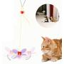 ISMARTEN Pet Cat Dragonfly Toy, A-Door-Able Dragonfly Cat Toys Teaser and Exerciser for Cat and Kitten Hanging from Door, Window, Sear, Cat Cage
