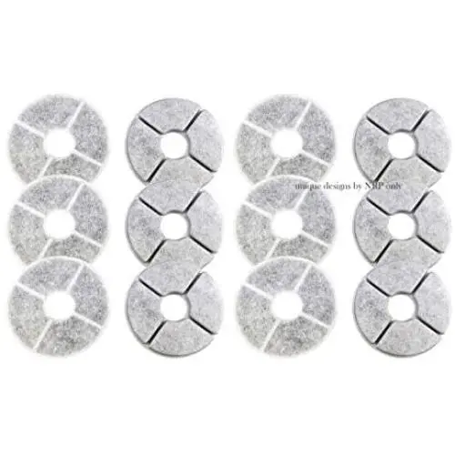 NRP Hybrid Pet Water Filter Cartridges Replacement for CATIT Fountain Flower Sense 2.0 Stainless Steel, Dog it Zeus | 12-Pack