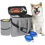 maxpama Dog Travel Bag - Weekend Tote Organizer Bag for Pet Travel, Airline Approved - Includes 1X Pet Travel Bag, 2X Food Storage Containers and 2X Collapsible Silicone Dog Bowls - Gray maxpama Dog Travel Bag - Weekend Tote Organizer Bag for Pet Travel, Airline Approved - Includes 1X Pet Travel Bag, 2X Food Storage Containers and 2X Collapsible Silicone Dog Bowls - Gray