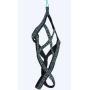 Weight Pulling Sledding Dog Harness X-Back Style Black/Blue XLarge, 22.5'' Neck Circumference.