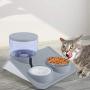Facwxiao Food and Water Cat Water Dispenser, Suitable for Small and Medium Sized Pets, 1.8 Large Volume of Water