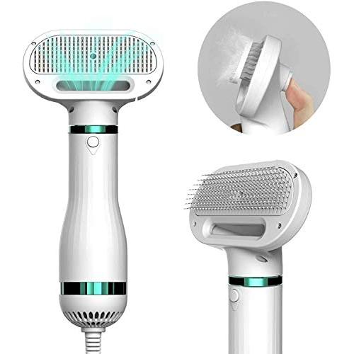 PetHaven Upgraded 2021 Pet Grooming Hair Dryer with Slicker Brush, 3 Heat Settings, One-Button Hair Removal, 2-in-1 Professional Portable Dryer Blower for Small Medium Large Dogs and Cats