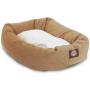 Majestic Pet Poly-Cotton Sherpa Bagel Dog Bed for Dogs & Cats, Calming Donut Dog Bed Cuddler | Washable | Multiple Sizes & Colors