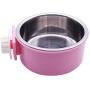 UNIEVE Crate Dog Bowl,Removable Stainless Steel Hanging Pet Cage Bowl,2 in 1 Plastic Bowl&Stainless Steel Removable Hanging Food Water,for Dogs,Cats,Birds,Cats and etc.