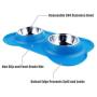 Sequoialake Dog Bowls with Anti-Overflow and Anti-Skid Silicone Dog Food Mat, Stainless Steel Feeder Easy to Clean for Small Medium Large Dogs Cats Pets