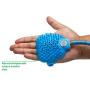 Mind Reader Pet Washing Tool, Scrubber and Sprayer Glove, Flexible Hose Attachment for Cats and Dogs, Indoor or Outdoor Use, Fits All Hand Sizes, Blue