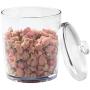 mDesign Tall Plastic Pet Storage Canister Jar with Lid - Holds Cat/Kitten Food, Treats, Toys, Medical, Dental and Grooming Supplies - Medium - 3 Pack - Clear