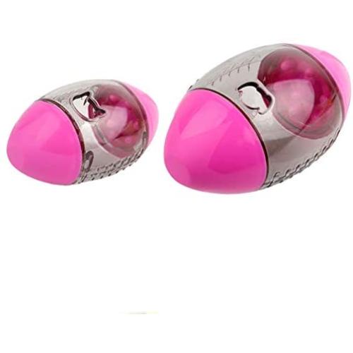 HyiFMY Pet Rugby Toy, Interactive Rugby Ball Toy,Treat-Dispensing Ball,for Dogs Puppy& Cats- Pink HyiFMY Pet Rugby Toy, Interactive Rugby Ball Toy,Treat-Dispensing Ball,for Dogs Puppy& Cats- Pink