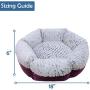 Self Warming Cat Bed Mat - Soft Furry Donut Calming Bed for Cats & Small Dogs Washable, Self Heating Round Comfy Memory Foam Bed Pad, Anti-Slip Puppy Kitten Bed