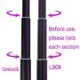 GoodsBeauty Interactive Dog Toys - Extendable Flirt Pole with 2pcs Braided Rope Tugs for Dog Outdoor Entertainment, Train and Exercise, Black, Size L