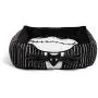 Nightmare Before Christmas Jack Skellington Bolstered Corded Cuddler Dog/Cat Bed with Removable Toy Bat, Machine Washable