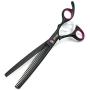 7.0 inches Professional Dog Grooming Scissors Set Straight & thinning & Curved & chunkers 4pcs in 1 Set (with Comb)