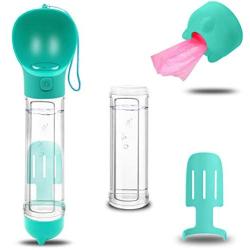 HALOFMEE Portable Puppy Water Dispenser with Drining Bowl Dog Travel Water Bottle with Poop Bags Doggie Water Bottle Dispenser with Scooper Shovel for Dogs On The Go (500ML)