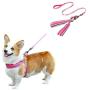 Easy Walking Dog Harness No Pull Reflective Padded Dog Training Harnesses with Leash Step in Escape Proof Adjustable Heavy Duty Puppy Vest Strap Lead Set for Small, Medium and Large Dogs,Rose Red S