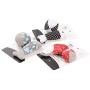 ocijf179 Cats Toy 6Pcs Plush Mouse Fish Ball Funny Pet Cats Teaser Interactive Mint Catnip Toy - Grey+Black White+Red