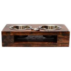 American Staffordshire Terrier, a Dogs Bowl with a Relief from ArtDog