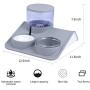 Facwxiao Food and Water Cat Water Dispenser, Suitable for Small and Medium Sized Pets, 1.8 Large Volume of Water