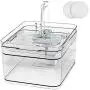Cat Water Fountain, 84oz/2.5L Automatic Pet Water Fountain Auto Power-Off Dog Water Dispenser with 2Pcs Water Filter 3 Water Flow Settings Ultra-Quiet Pet Drinking Fountain for Cats and Small Dogs Cat Water Fountain, 84oz/2.5L Automatic Pet Water Fountain Auto Power-Off Dog Water Dispenser with 2Pcs Water Filter 3 Water Flow Settings Ultra-Quiet Pet Drinking Fountain for Cats and Small Dogs