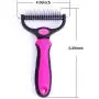 Petpopo Pet Grooming Tool,with Inwardly Curved Sharp Blades,Double Side Undercoat Rake Comb for Dog and Cat,Easily Remove Floating Hair, mats and Knots,Suitable for Long-Haired Pet Petpopo Pet Grooming Tool,with Inwardly Curved Sharp Blades,Double Side Undercoat Rake Comb for Dog and Cat,Easily Remove Floating Hair, mats and Knots,Suitable for Long-Haired Pet