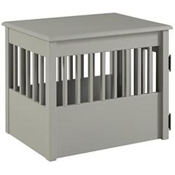 BarkWood Pet Crate End Table - Grey Finish