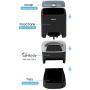 SEISSO Smart Pet Feeder with WiFi, Automatic Cat Feeder Large Capacity Dog Food Dispenser, WiFi Cellphone APP Program Feeding