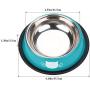 Legendog 2Pcs Cat Bowl Pet Bowl Stainless Steel Cat Food Water Bowl Non-Slip Rubber Base Small Pet Bowl Cat Feeding Bowls Set (Gray Blue)