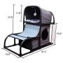 Goetland Modern Cat Tree House Condo Pet Furniture Large Cat Tower Bed Scratching Post Climber Peek Holes Dangling Toy