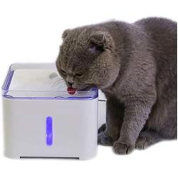 YUNDING Automatic Pet Fountain 2L Active Water Source Cat Water Fountain Quiet Dog Cat Water Dispenser Healthy and Hygienic Drinking Bowl with 2 Activated Carbon Filter