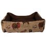 Huntley Pet English Equestrian Tapestry Design Rectangle Bolster Washable Soft Ped Bed